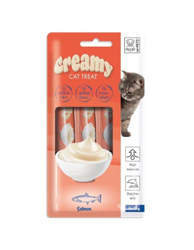 M-Pets Creamy Cat Λιχουδιά Γάτας Με Σολομό 4x15gr