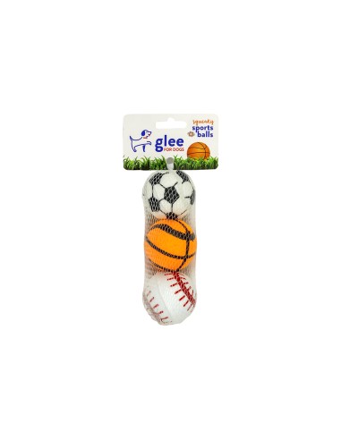 Glee Παιχνίδι Σκύλου Squeaky Sports Balls 3τεμ.