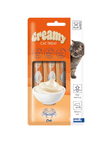 M-Pets Creamy Cat Λιχουδιά Γάτας Με Καβούρι 4x15gr