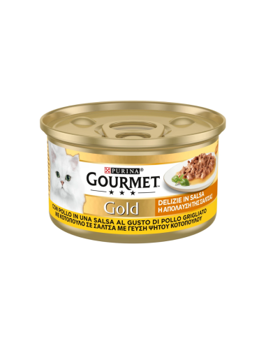 Purina Gourmet Gold "Η Απόλαυση της Σάλτσας" Κονσέρβα Γάτας Με Γεύση Ψητού Κοτόπουλου 85gr