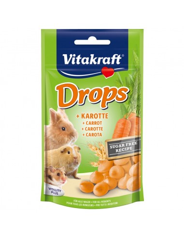 Vitakraft Drops Λιχουδιές Για Τρωκτικά Με Καρότο 75 gr